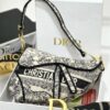 Dior Saddle Black Toile de Jouy Embroidery With OG Box & Dust Bag (Black Tiger-129) (BSB)