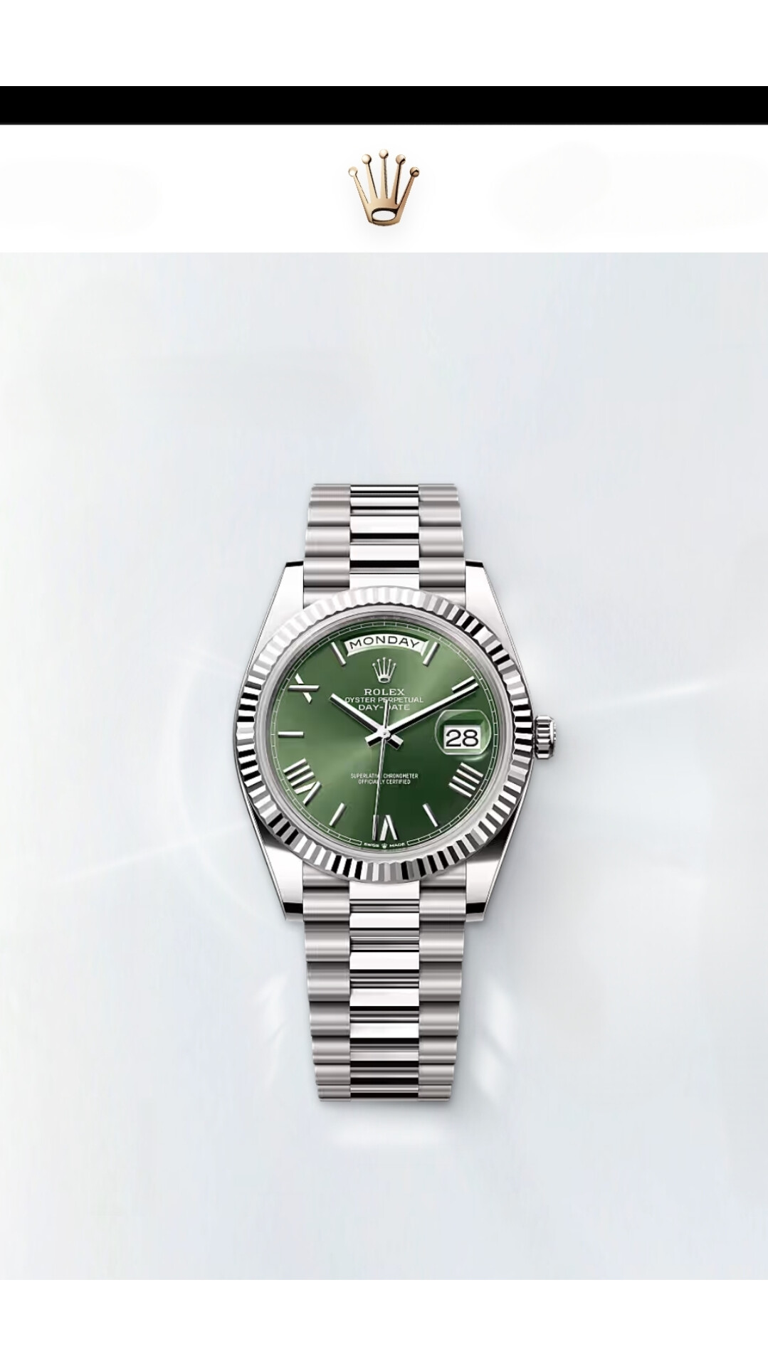 Role_x Oyster Perpetual Day Date Silver-Green