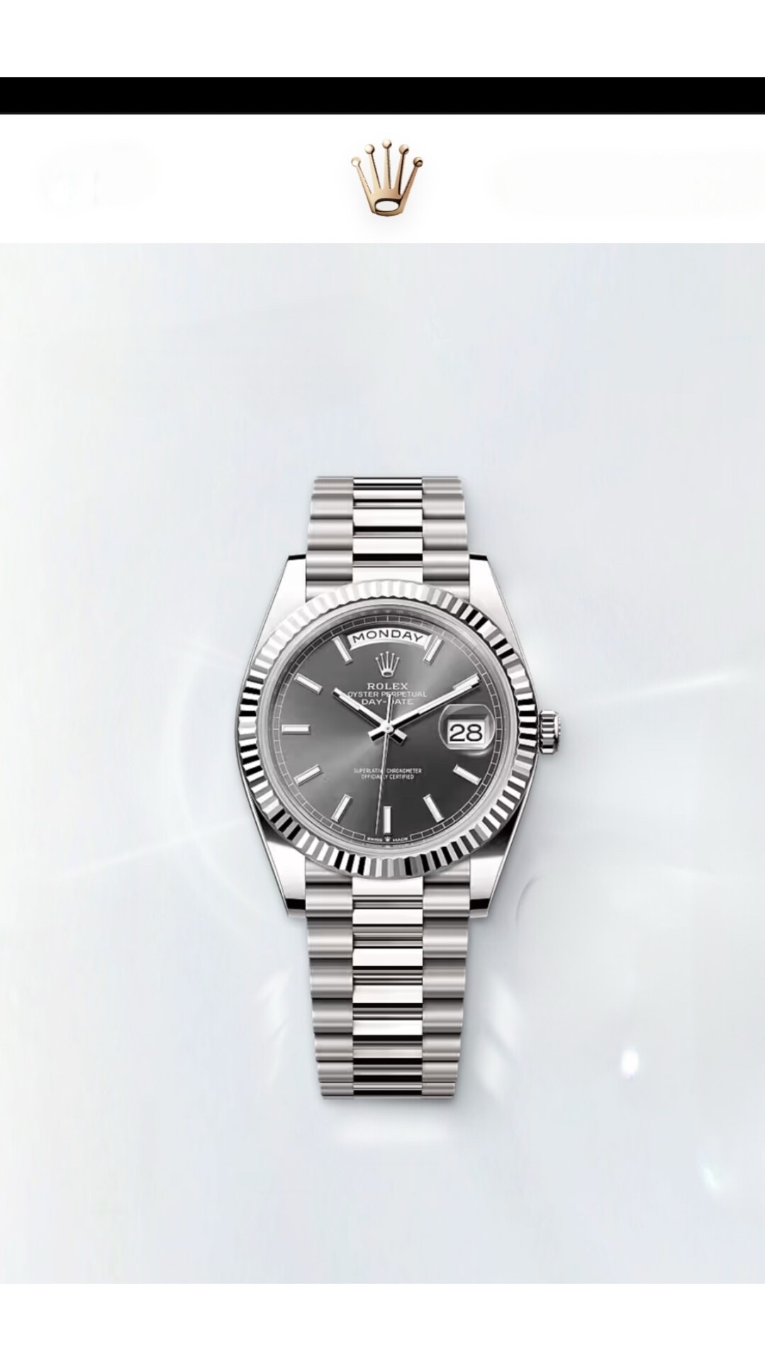 Role_x Oyster Perpetual Day Date Silver Grey Dial